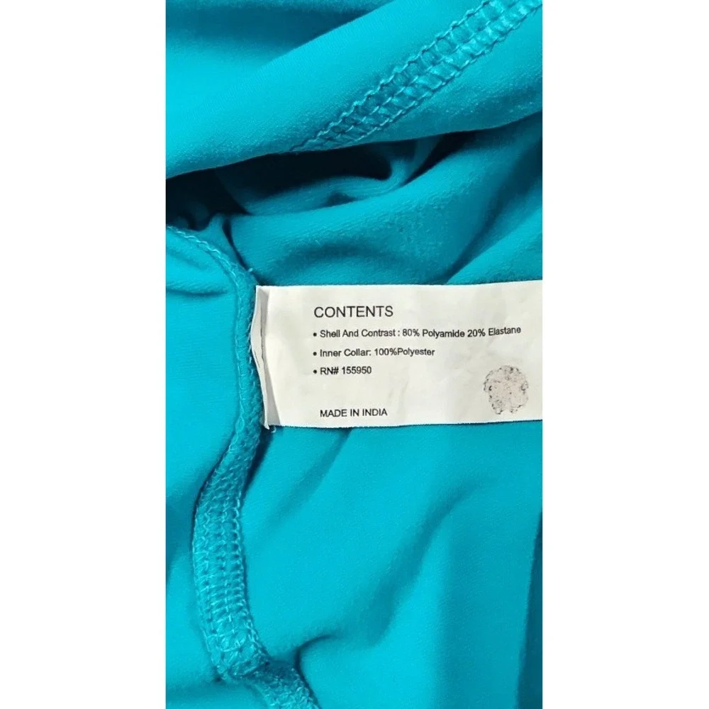 Greyson Men Turquoise Blue Quarter Zip Golf Pullover RR Wolf Logo Size M